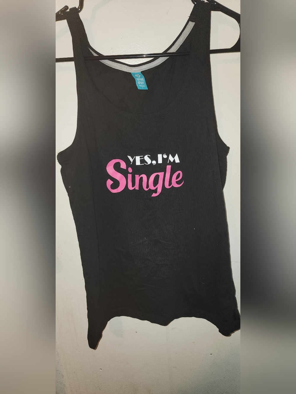 Yes, I’m Single Black Graphic Tank Top - Women